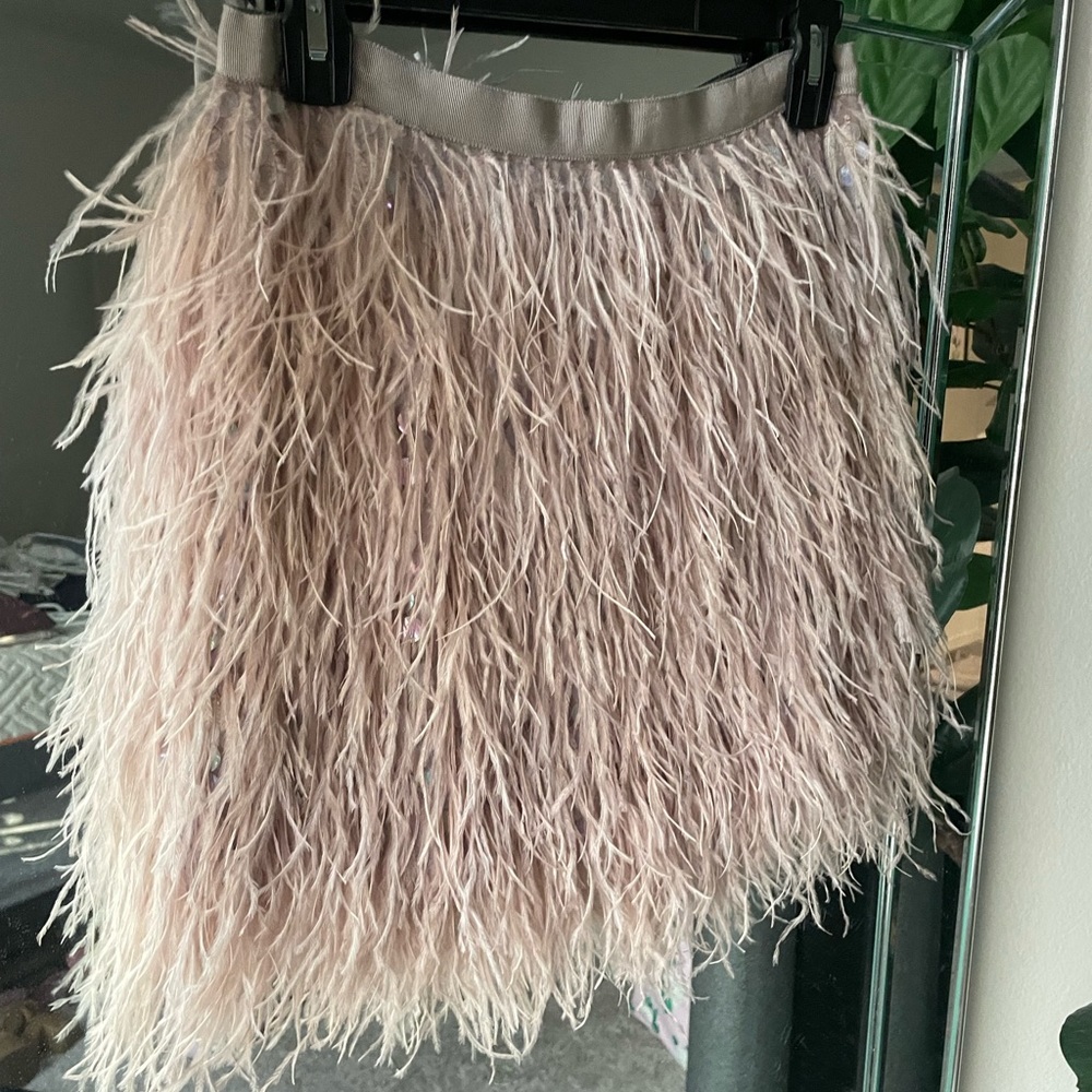 J. Crew feather mini skirt
